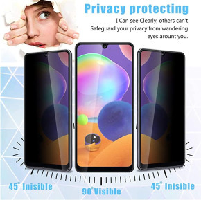 Скрийн протектор от закалено стъкло DIAMOND PRIVACY ANTI-SPY 3D FULL SCREEN Full Glue за Samsung Galaxy A34 5G SM-A346B / Samsung Galaxy A34 5G SM-A346B с черен кант 